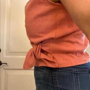 Madewell texture pumpkin.orage top.